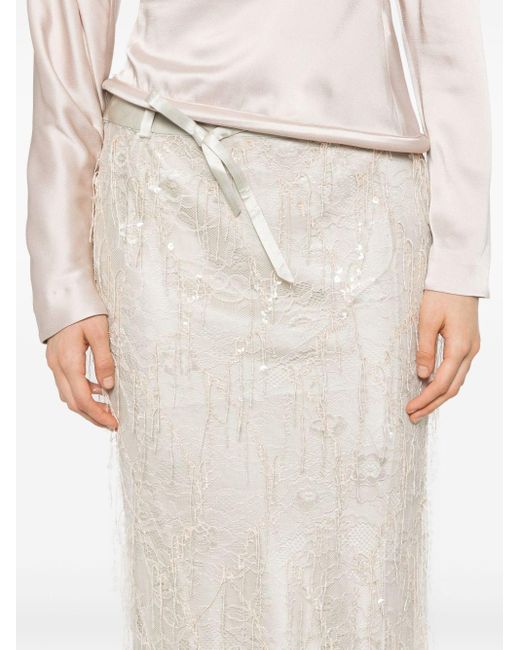 Christopher Esber White Ivy Midi Skirt