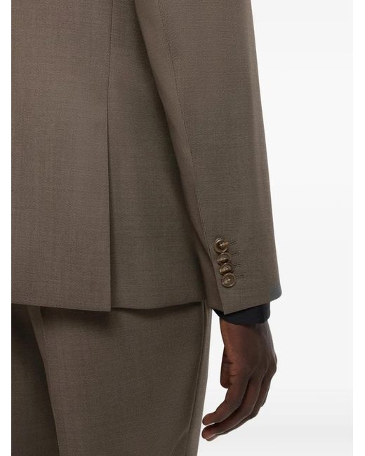 Boss Brown Single-Breasted Suit for men