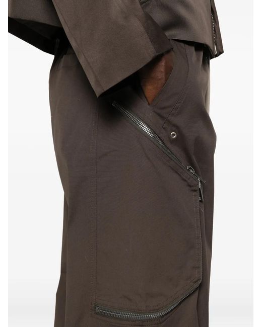 Rick Owens Brown Zip Pocket Trousers for men