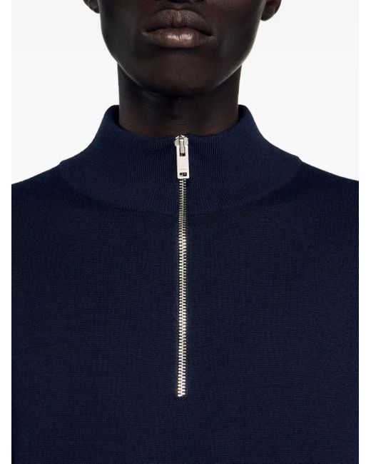 メンズ Sandro スタンドカラーセーター Blue