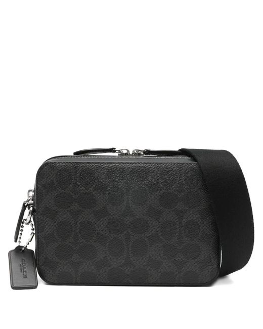 COACH Black Charter Zip Messenger Bag for men
