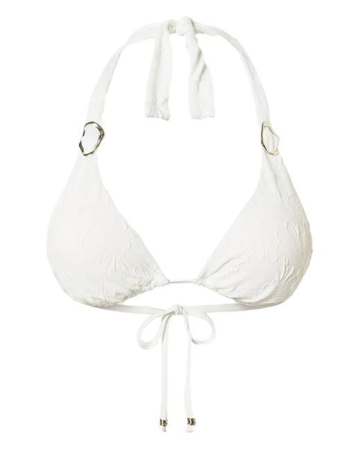 Twinset White Bikini Top With Halter Neck Tie