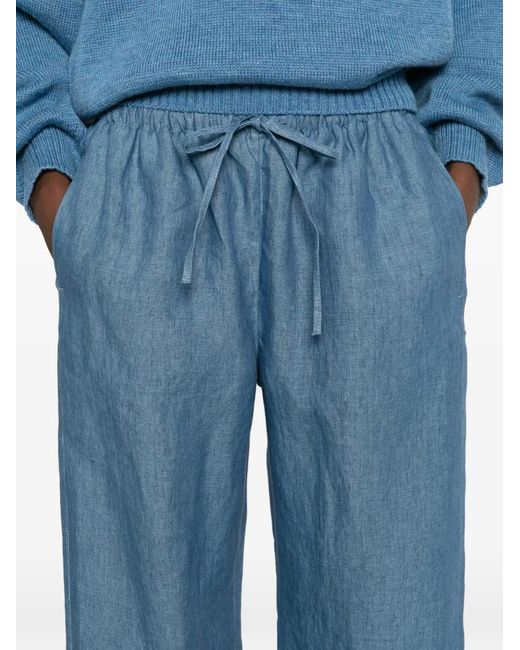 Pantalones Palazzo Con Cordones Rohe de color Blue