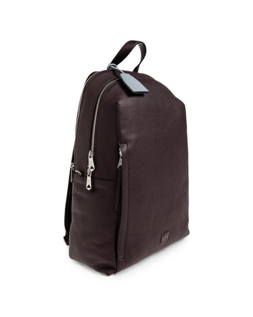 Paul Smith Red Grained Leather Backpack for men