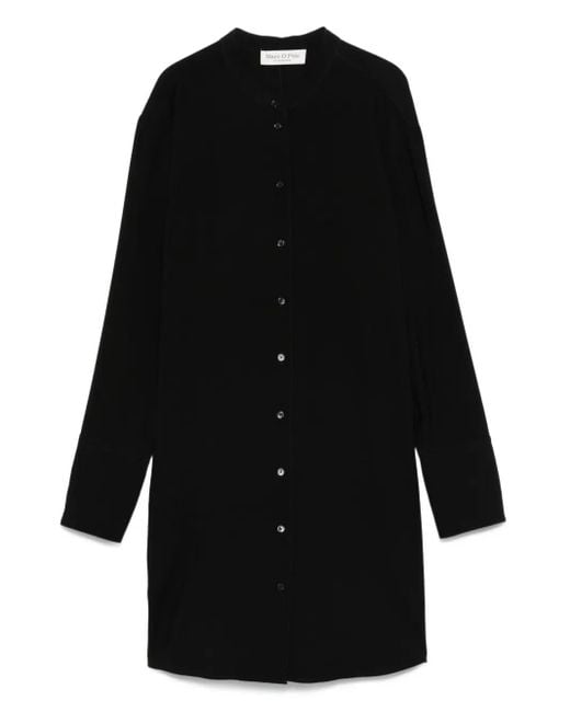 Marc O' Polo Black Button-Front Dress
