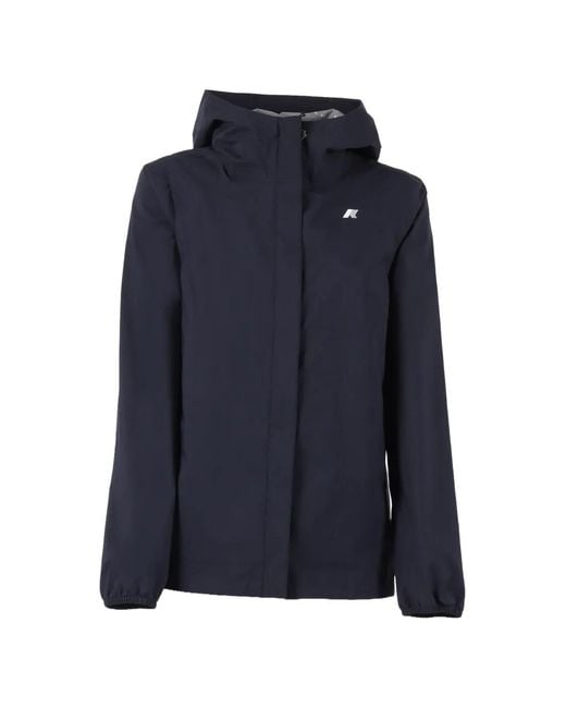 K-Way Blue Marguerite Hooded Stretch Jacket