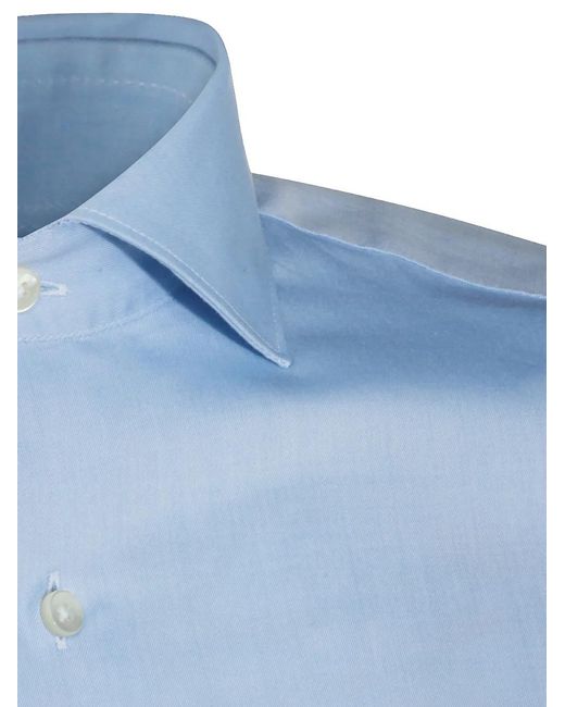 Camisa Con Cuello Canali de hombre de color Blue
