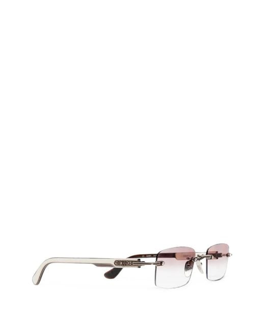 Chrome Hearts White Deep 2 Rectangle-Frame Sunglasses for men
