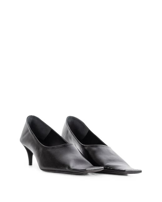 Khaite White Marlene Square-Toe Pumps