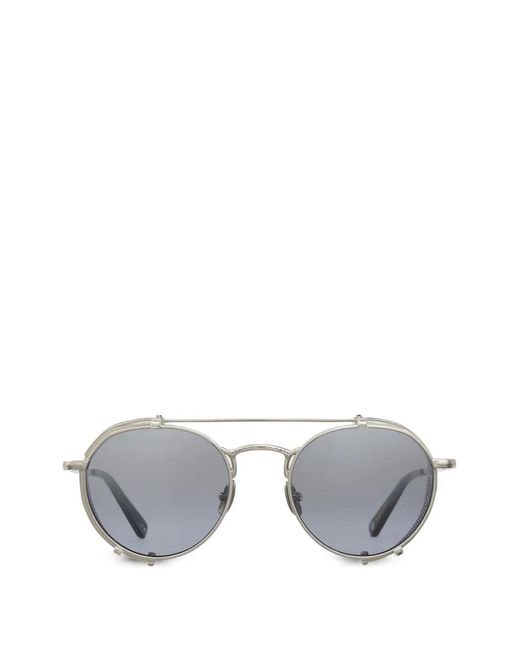 Garrett Leight Gray Ocampo Round-Frame Sunglasses