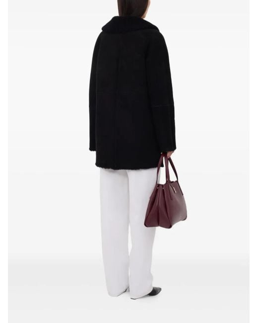 Cappotto Isak Con Cappuccio di Loulou de Saison in Black