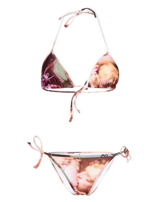 Vivienne Westwood White The Kiss Triangle-cup Bikini