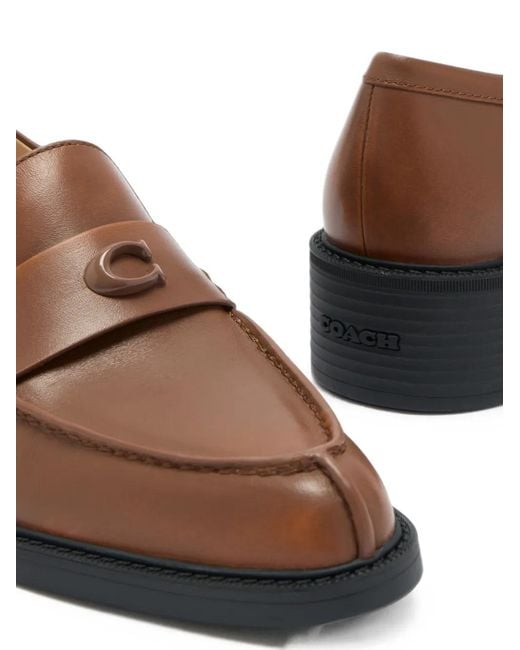 COACH Brown Leather Loafers