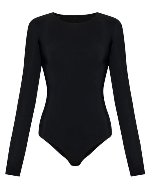 MM6 by Maison Margiela Black Nylon Bodysuit