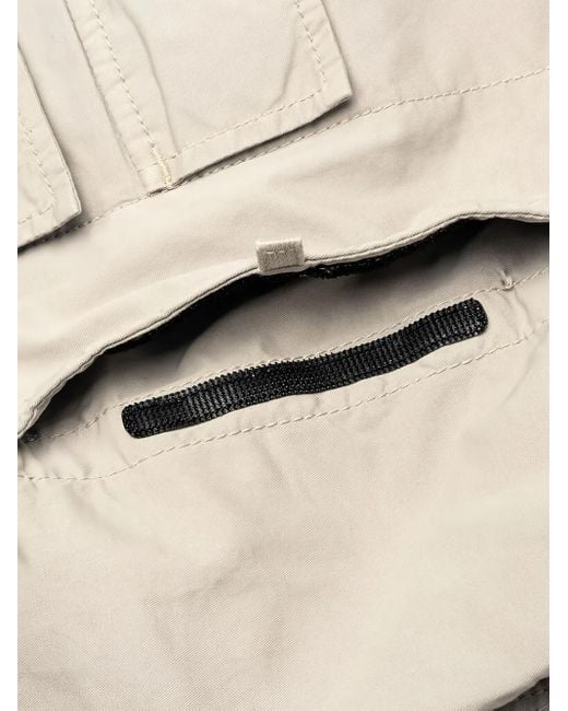 Stone Island Natural Cargo-Pocket Logo-Appliqué Trousers for men