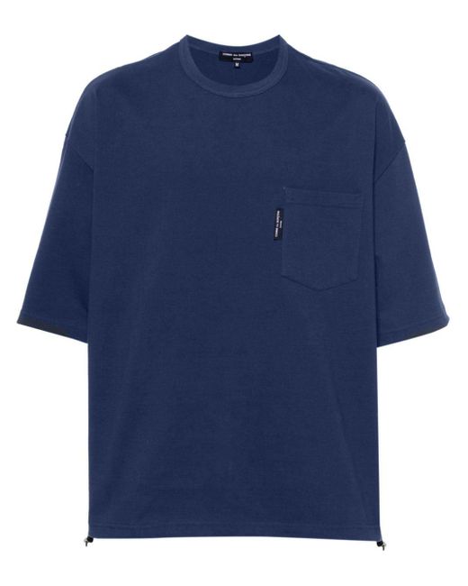Comme des Garçons Blue Drawstring Cotton T-shirt for men