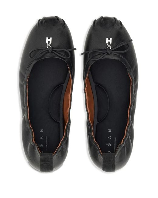 Ballerine Con Suola Piatta di Hogan in Black