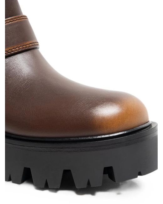 Prada Brown Leather Booties