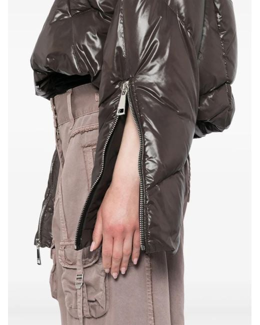 Khrisjoy Black Glänzende Khris Cropped-Jacke
