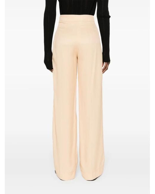 Jil Sander Natural High-Waisted Straight-Leg Trousers
