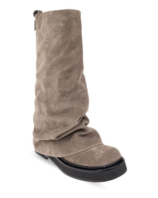The Attico Gray Robin Combat Boot