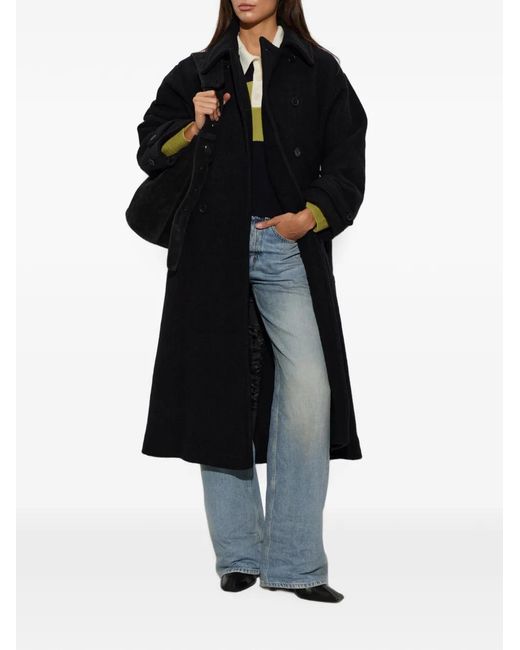 A.P.C. Black Lea Double-Breasted Coat