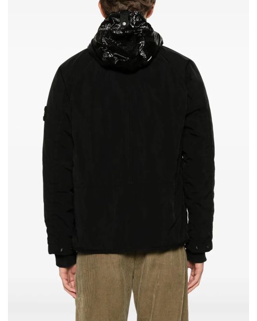 Stone Island Black Panama-Weave Jacket for men