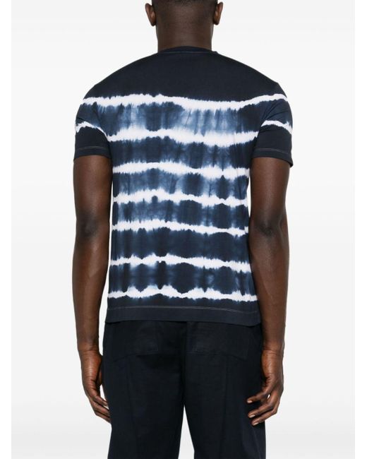 Malo Black Tie-dye Pattern T-shirt for men