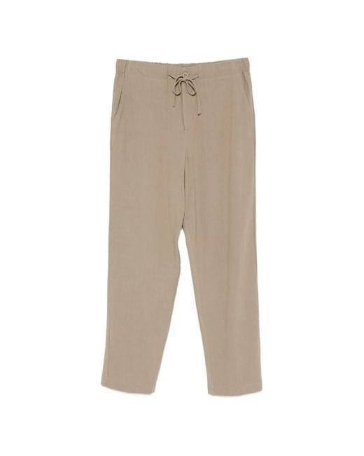 Imperial White Drawstring Elasticated-Waist Trousers for men