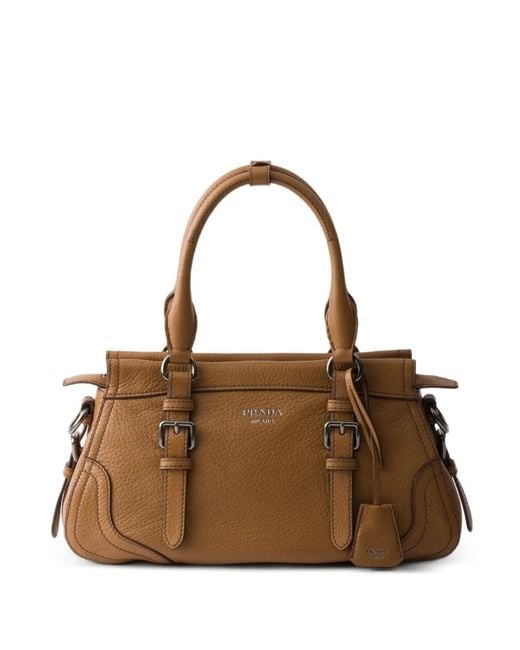 Borsa Tote Grande di Prada in Brown