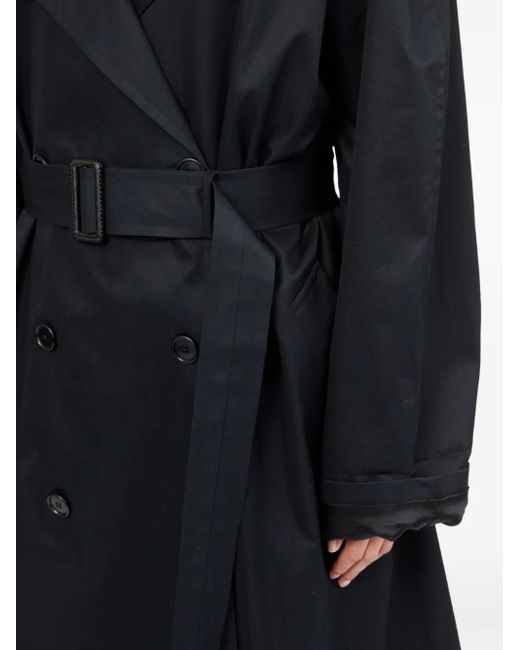 MM6 by Maison Margiela Black Cotton Raincoat