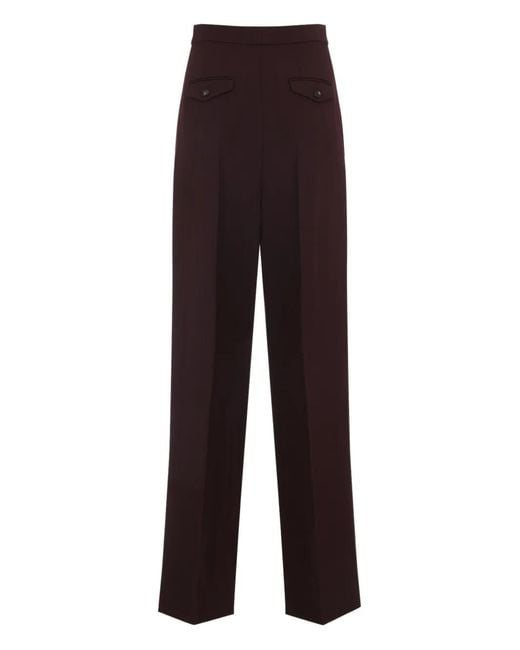 Chloé Purple Buttoned Pleated Trousers