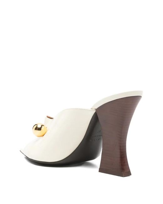 Lanvin White Neutrals Hardware Open Sandals
