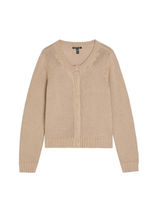Eileen Fisher Natural Button-Up Knit Cardigan