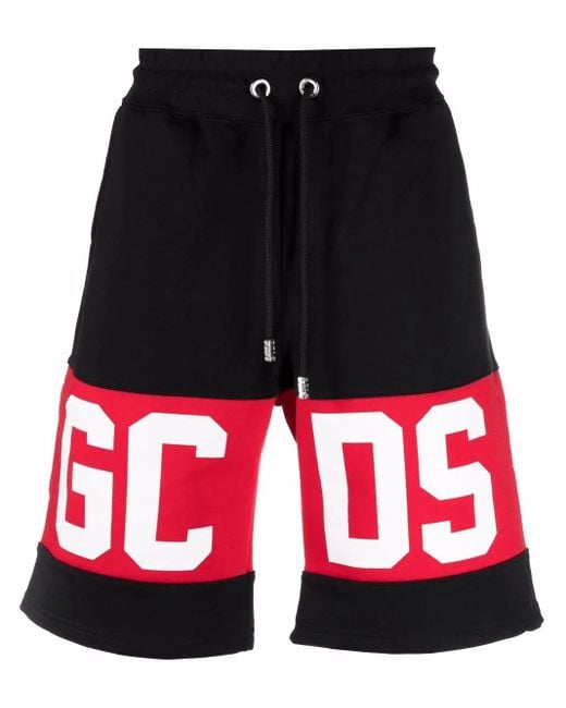 Gcds Red Logo Track Shorts for men