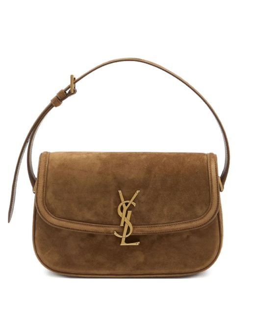 Saint Laurent Brown Solferino Medium Suede Leather Shoulder Bag