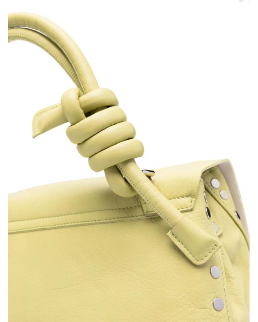 Zanellato Metallic Postina Piuma Knot Tote Bag
