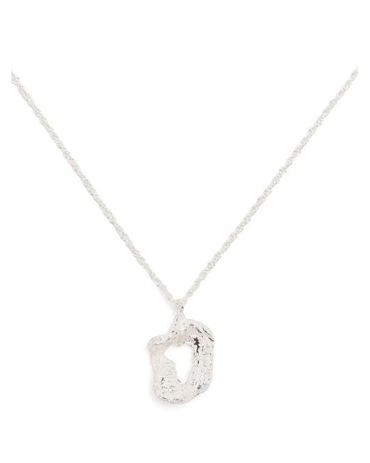 Loveness Lee White D Alphabet Pendant Necklace