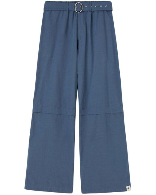 Pantaloni a gamba ampia con cintura di Jil Sander in Blue da Uomo