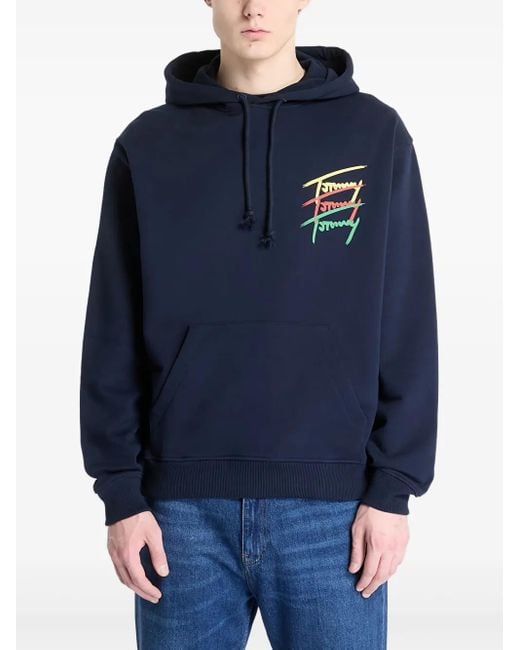Tommy Hilfiger Blue Logo Hoodie for men
