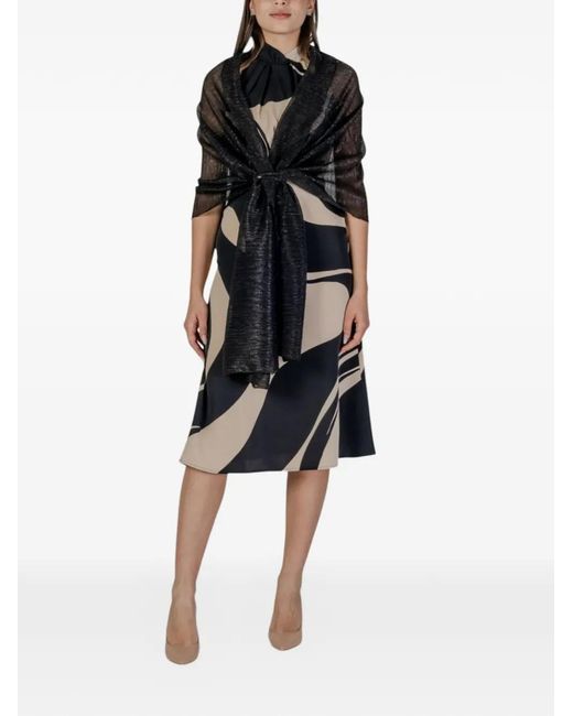 Rinascimento Black Shimmer-Effect Scarf