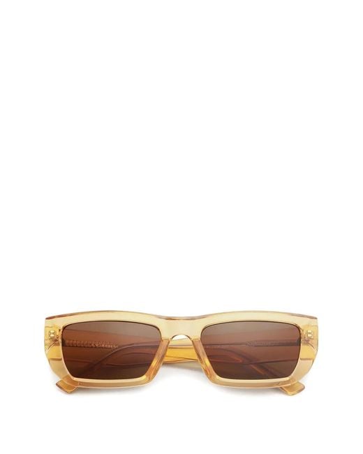 A.Kjærbede Brown Fame Rectangle Sunglasses