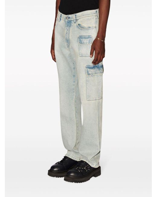 Ambush Blue Straight-leg Cargo Jeans for men