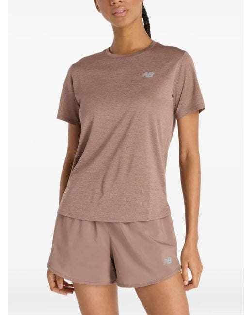 Camiseta con logo estampado New Balance de color Brown