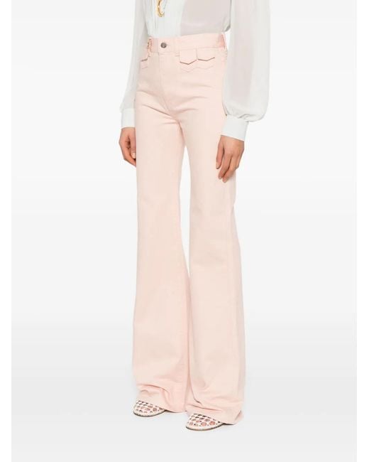 Chloé Pink Flared Jeans