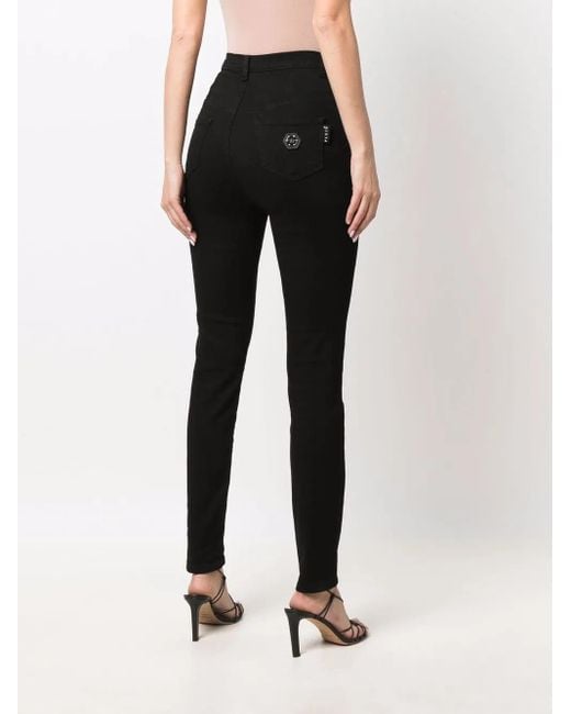 Philipp Plein Black Super High-Waist Skinny Jeans