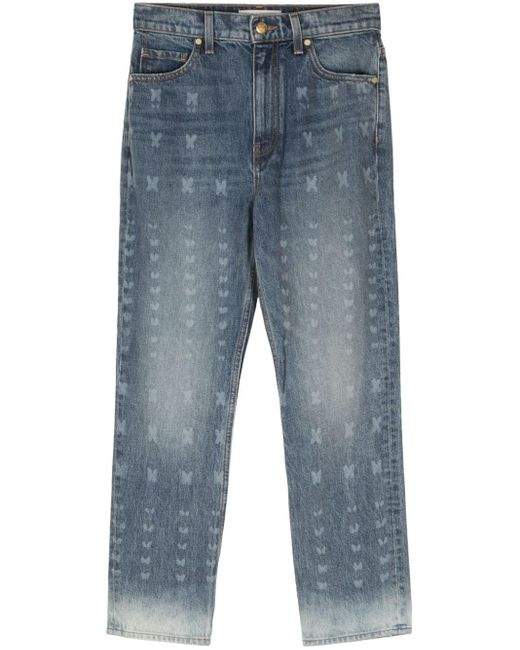 Ulla Johnson Blue Agnes High-rise Cropped Jeans