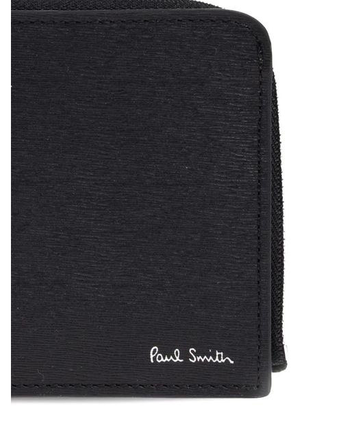 Paul Smith Black Zip Card Holder for men