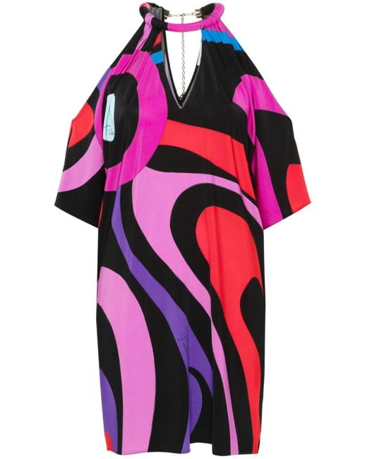 Vestido corto con motivo abstracto Emilio Pucci de color Pink
