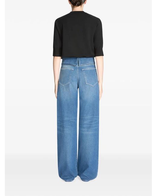 Dries Van Noten Blue Folded Denim Pants